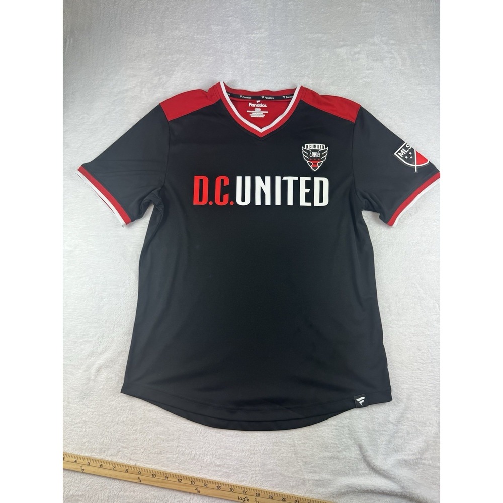 Fanatics D.C. United Mens Large Black MLS Soccer Jersey